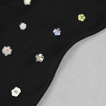 Load image into Gallery viewer, BLACK FLORAL MINI HALTER DRESS